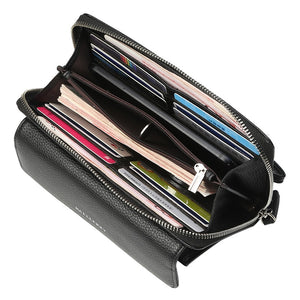 Baellerry Genuine Leather Men Wallet with Wrist Strap