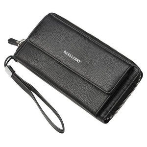Baellerry Genuine Leather Men Wallet with Wrist Strap