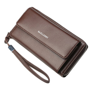 Baellerry Genuine Leather Men Wallet with Wrist Strap