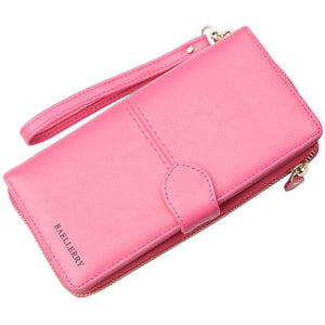 Leather Women Wallet with Wrist Strap