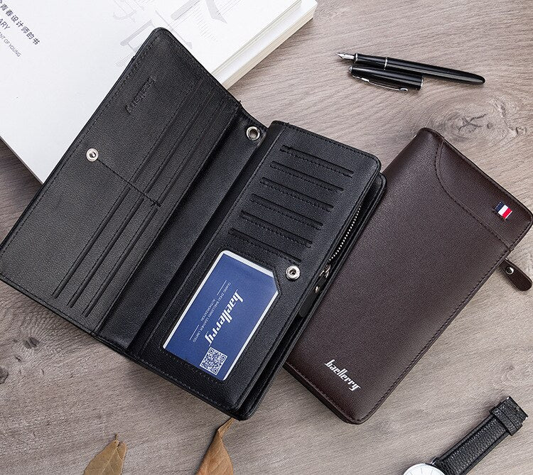 Baellerry Leather Men Wallet with Strap