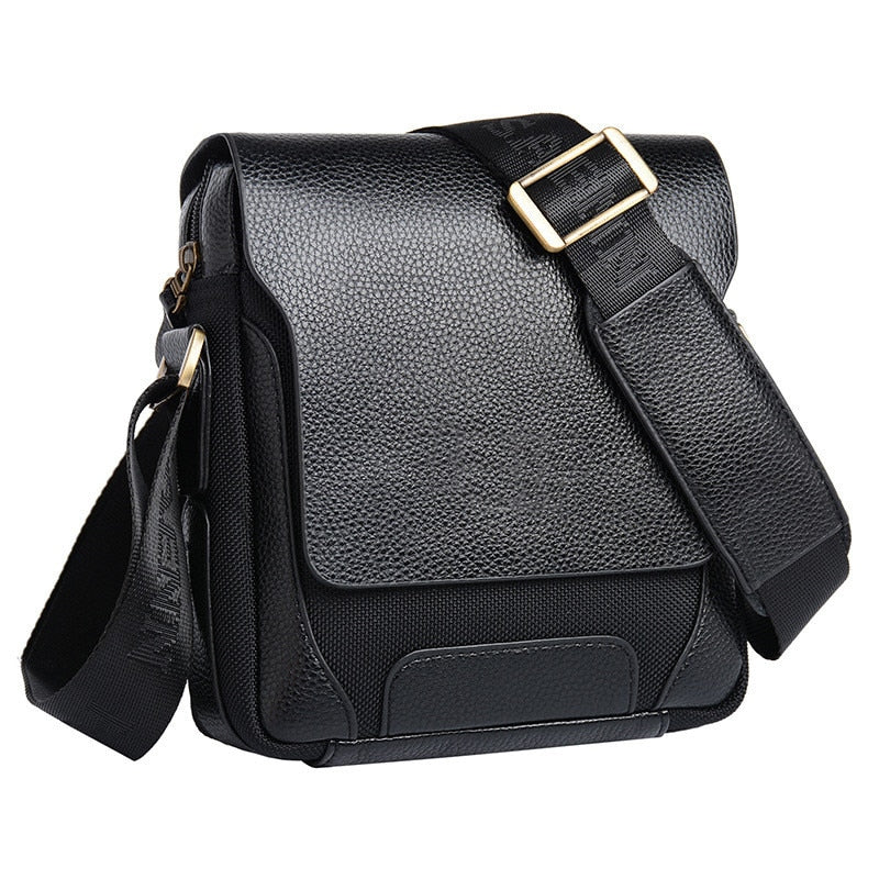 Black and Brown Messenger Bag