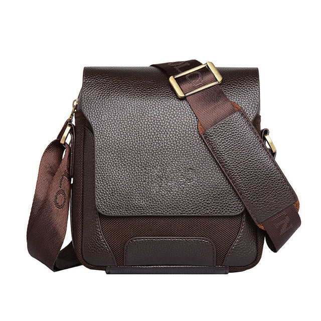 Black and Brown Messenger Bag