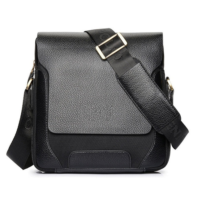 Black and Brown Messenger Bag