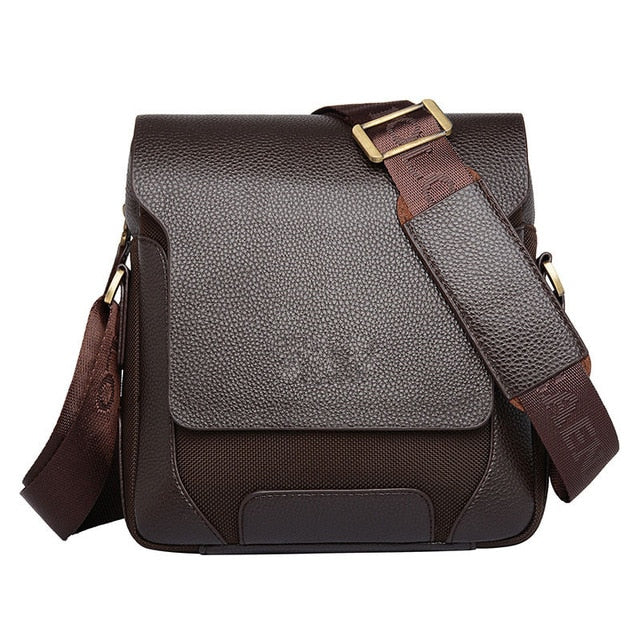 Black and Brown Messenger Bag
