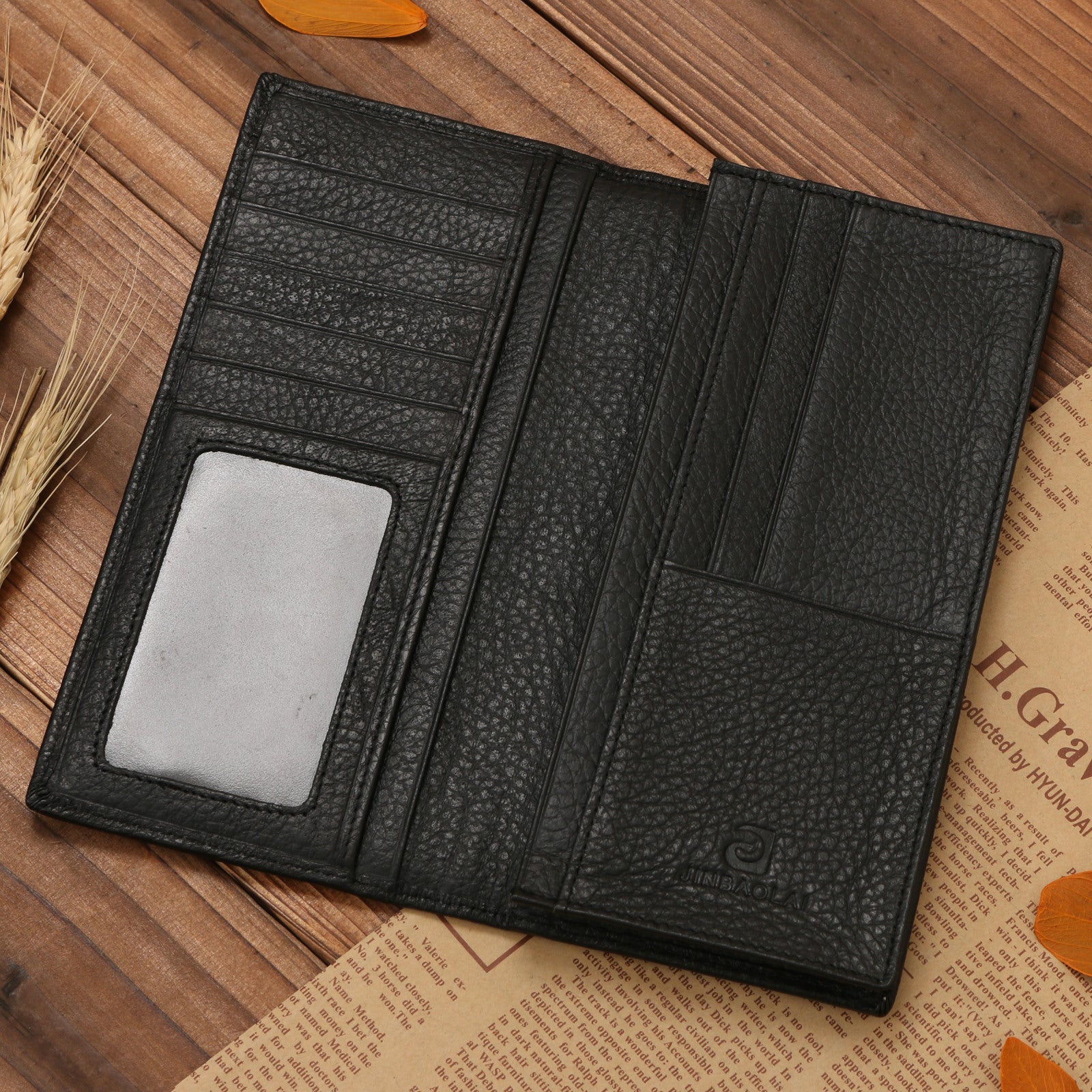 Jinbaolai Genuine Leather Men Wallet