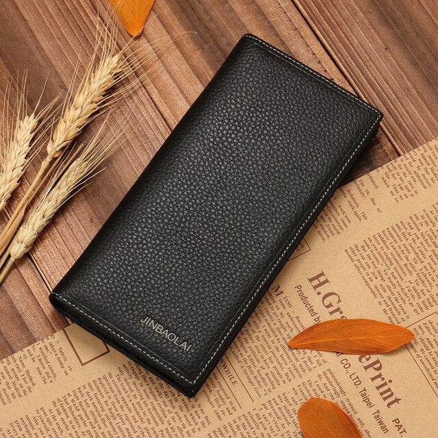 Jinbaolai Genuine Leather Men Wallet