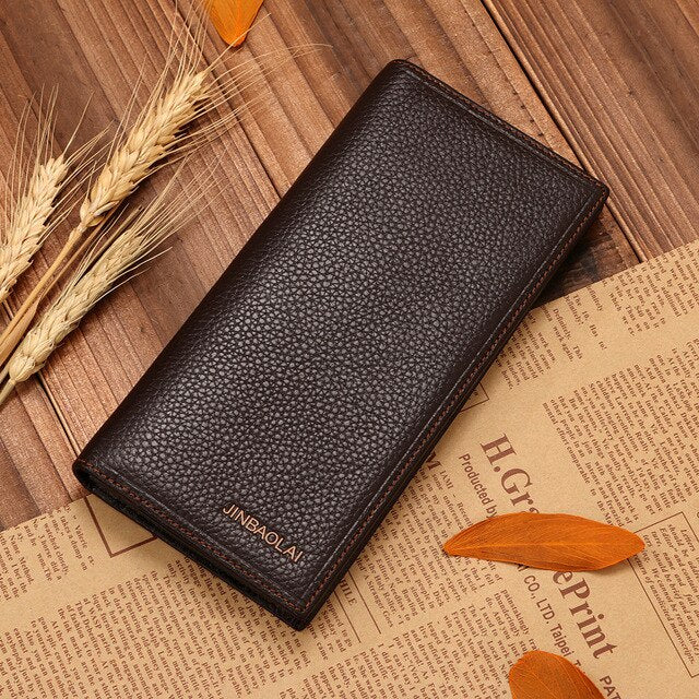 Jinbaolai Genuine Leather Men Wallet