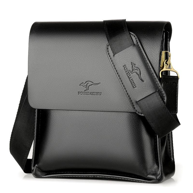 Black and Brown Messenger Bag