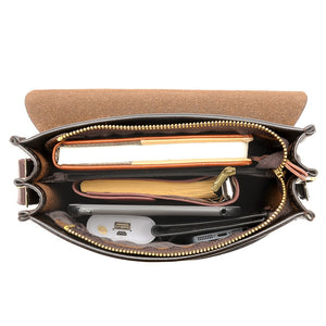 Black and Brown Messenger Bag