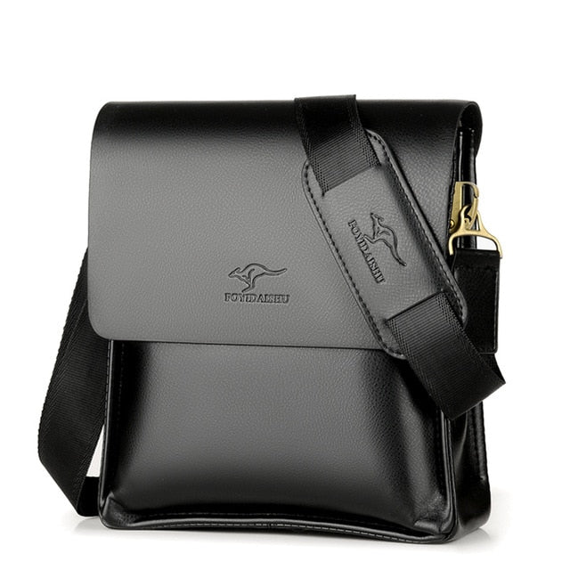 Black and Brown Messenger Bag