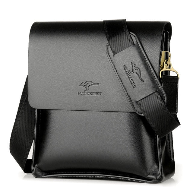 Black and Brown Messenger Bag