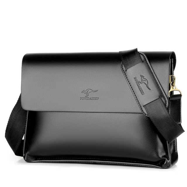 Black and Brown Messenger Bag