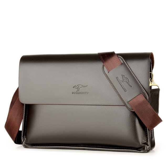 Black and Brown Messenger Bag