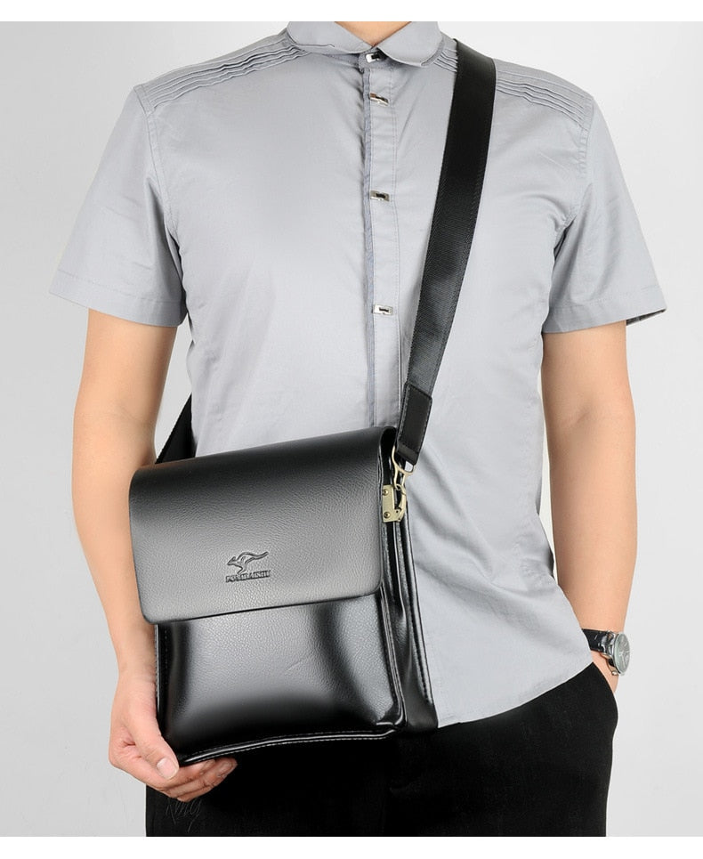Black and Brown Messenger Bag