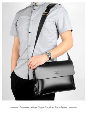 Black and Brown Messenger Bag